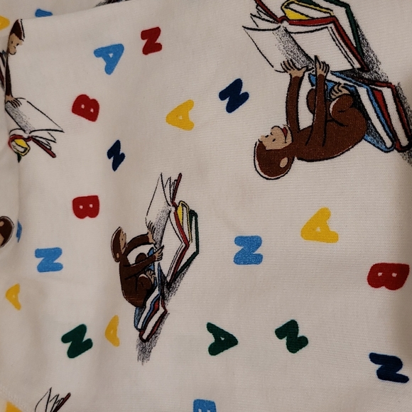NWT Hanna Andersson Curious George Story Time Long John Pajama Set. - Picture 7 of 11